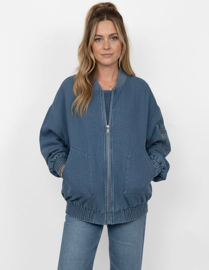 BLOUSON BOMBER EN JEAN