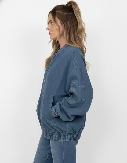 BLOUSON BOMBER EN JEAN