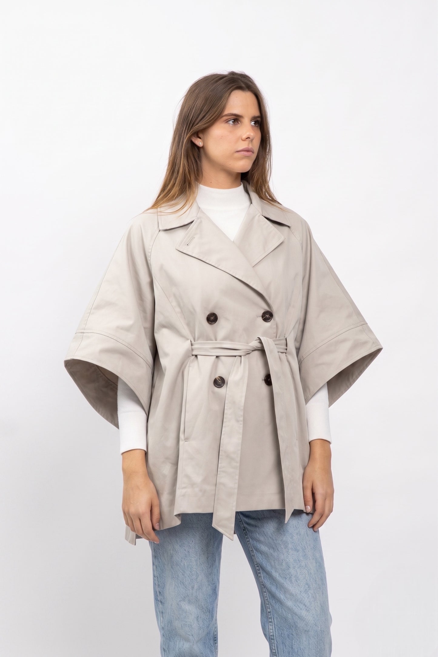 Belted Trench Style Cape