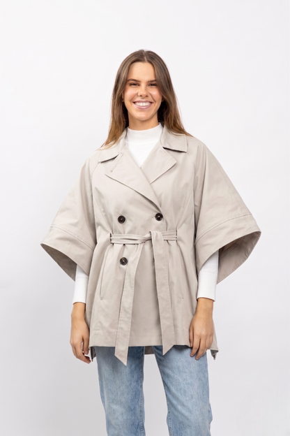 Belted Trench Style Cape
