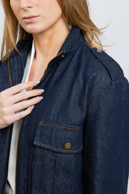 BLOUSON COURT EN JEAN