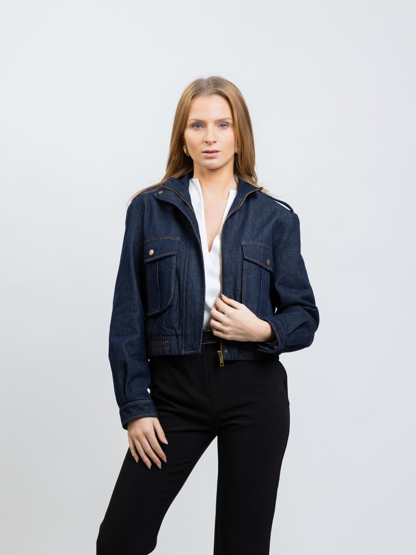 BLOUSON COURT EN JEAN