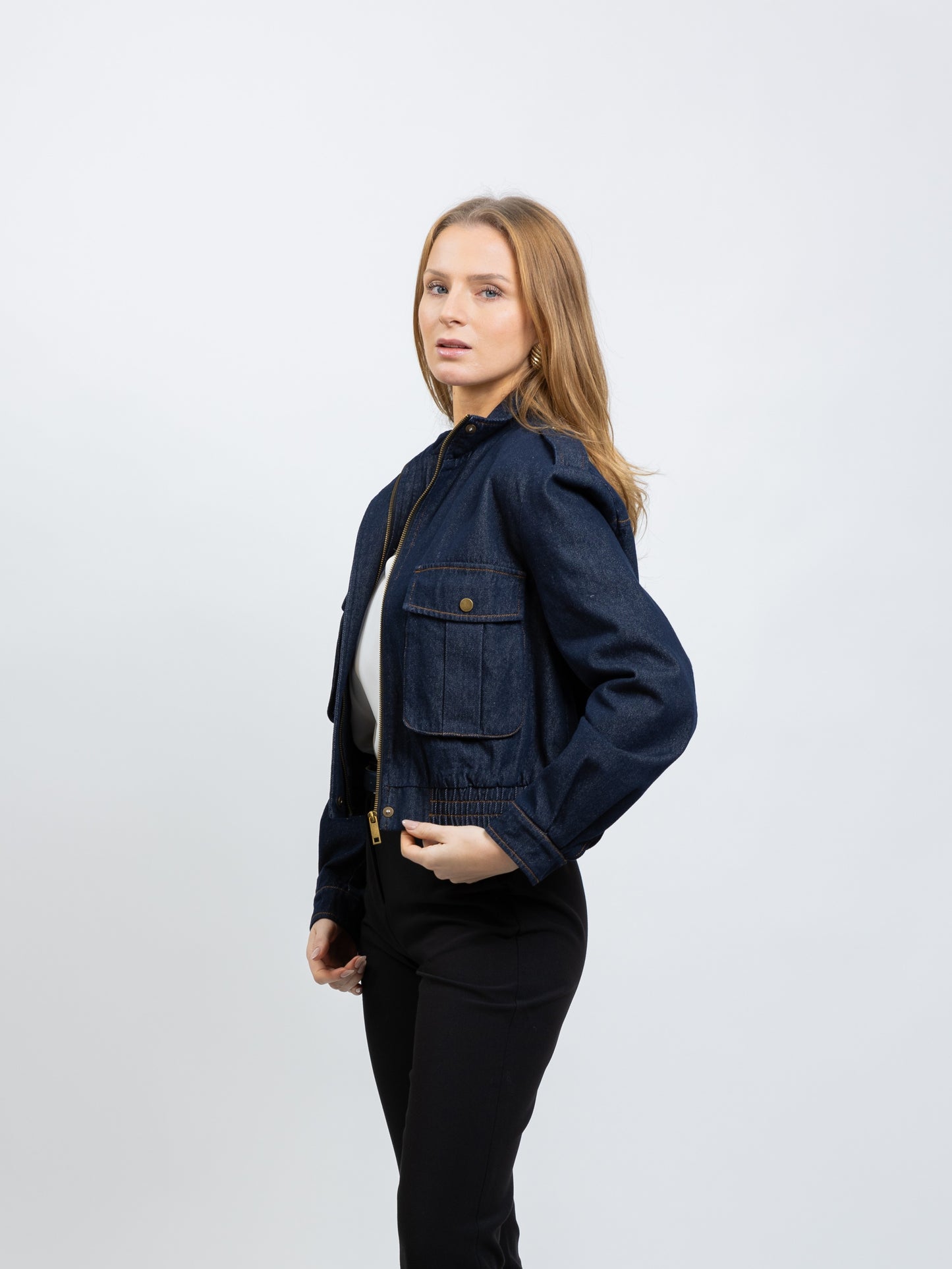 BLOUSON COURT EN JEAN