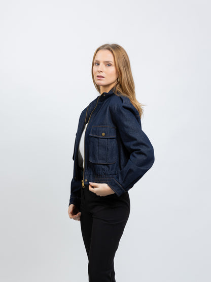 BLOUSON COURT EN JEAN