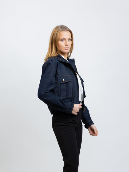 BLOUSON COURT EN JEAN