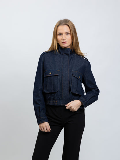 BLOUSON COURT EN JEAN