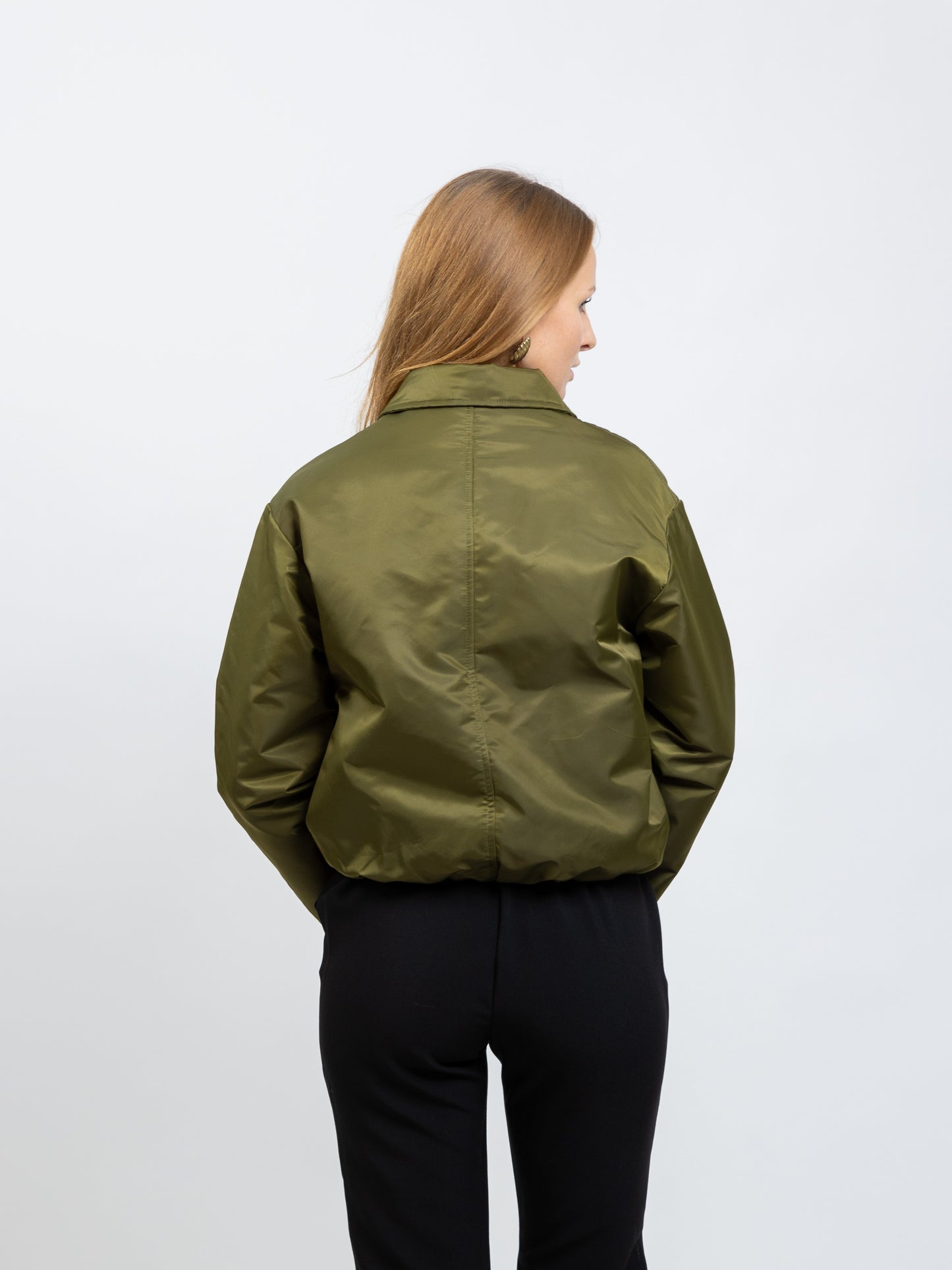 BOMBER JACKET WITH CONTRASTING LINING
