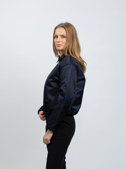 BOMBER JACKET WITH CONTRASTING LINING