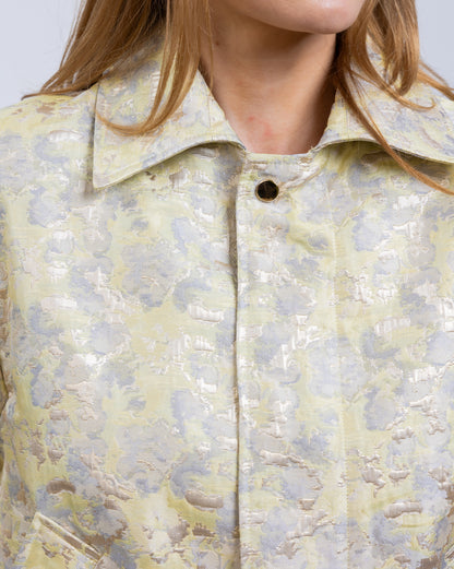 PATTERNED JACKET IN METALLIC FABRIC