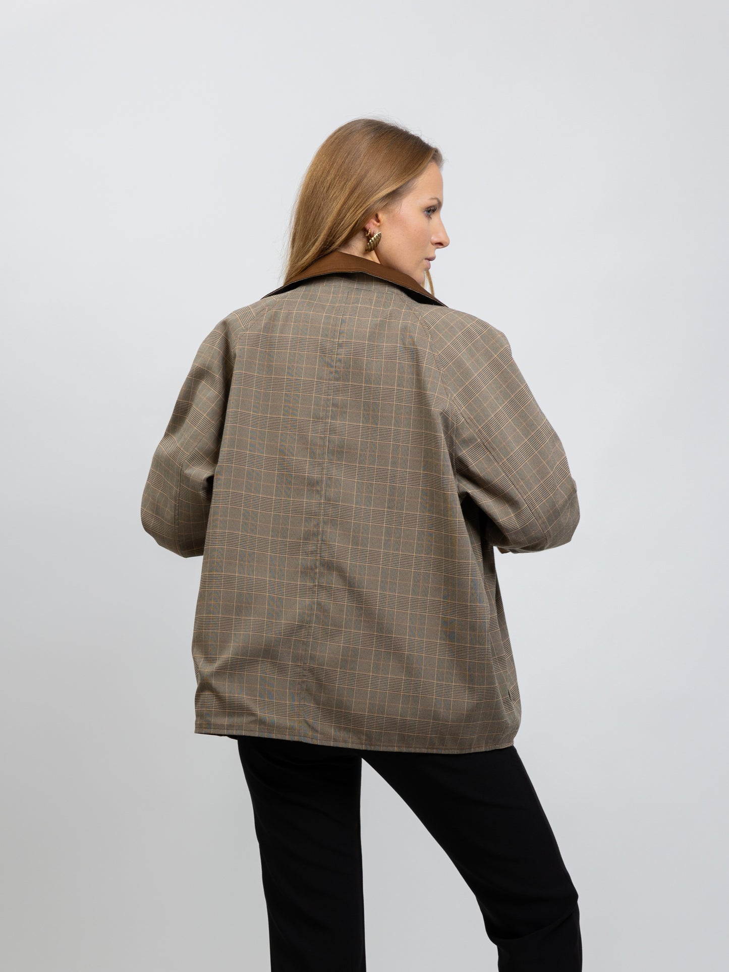 TRENCH COURT REVERSIBLE À CARREAUX