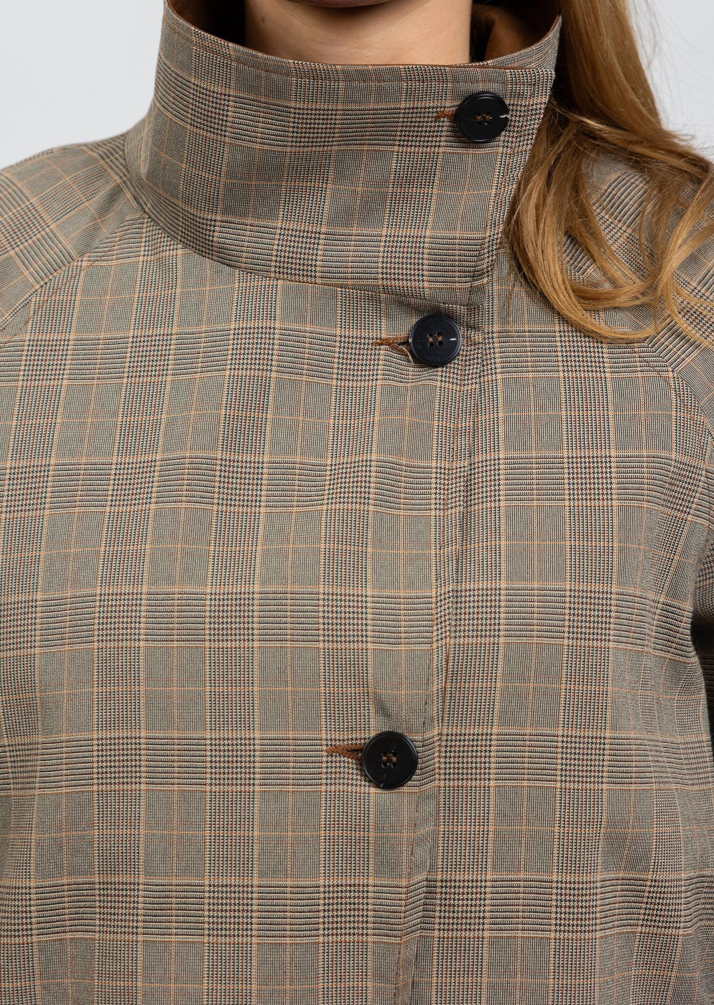 TRENCH COURT REVERSIBLE À CARREAUX