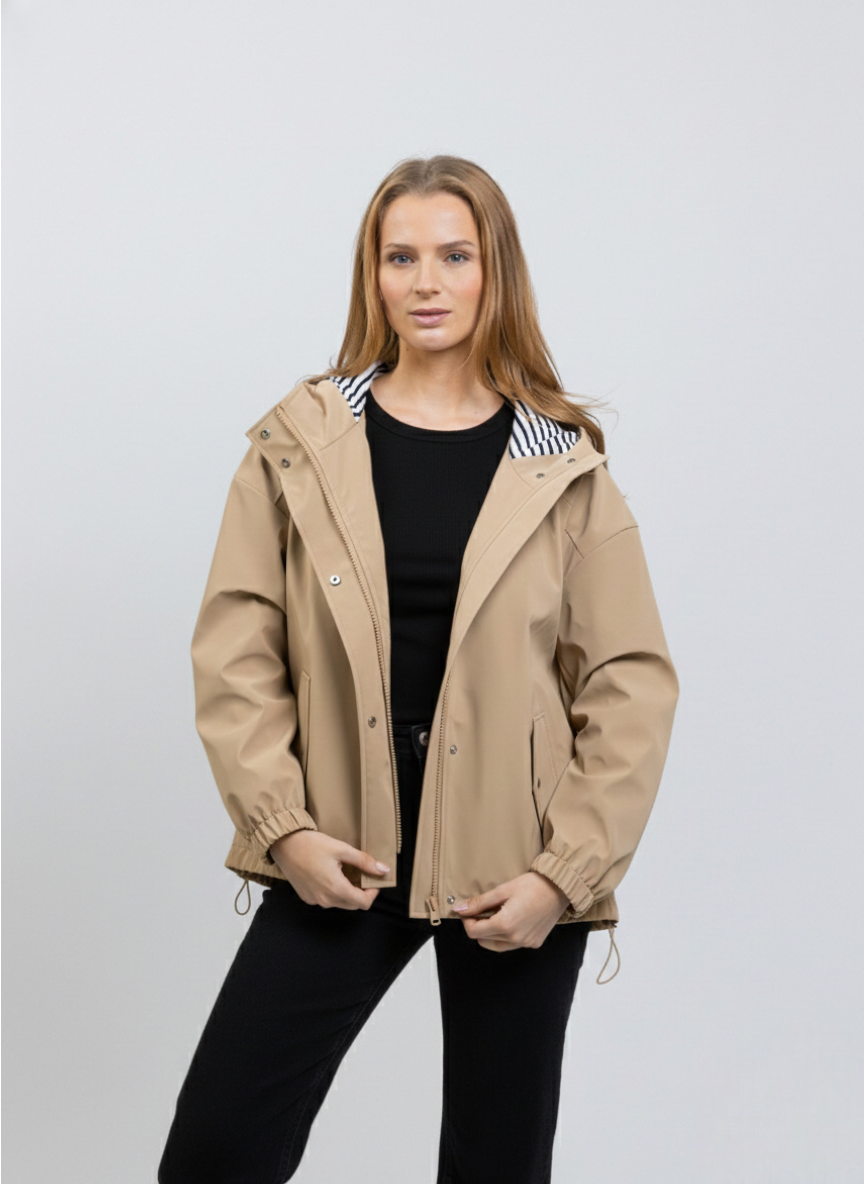 PARKA DE PLUIE À MOTIF RAYURES