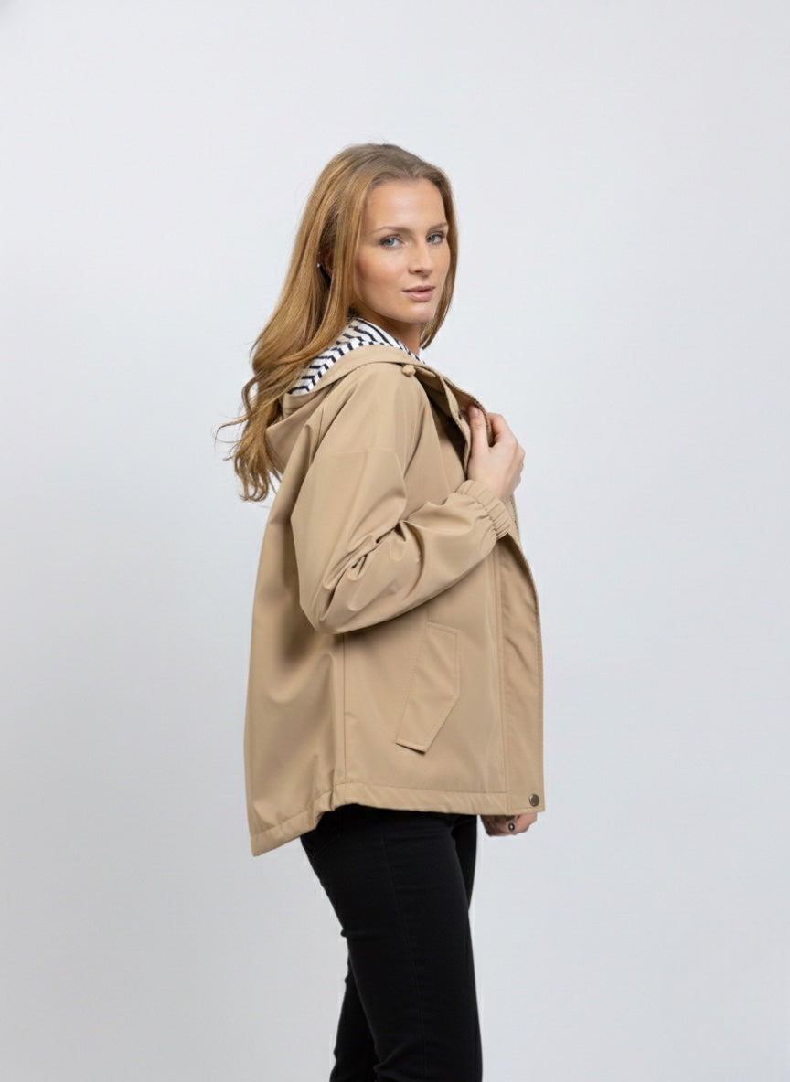 PARKA DE PLUIE À MOTIF RAYURES