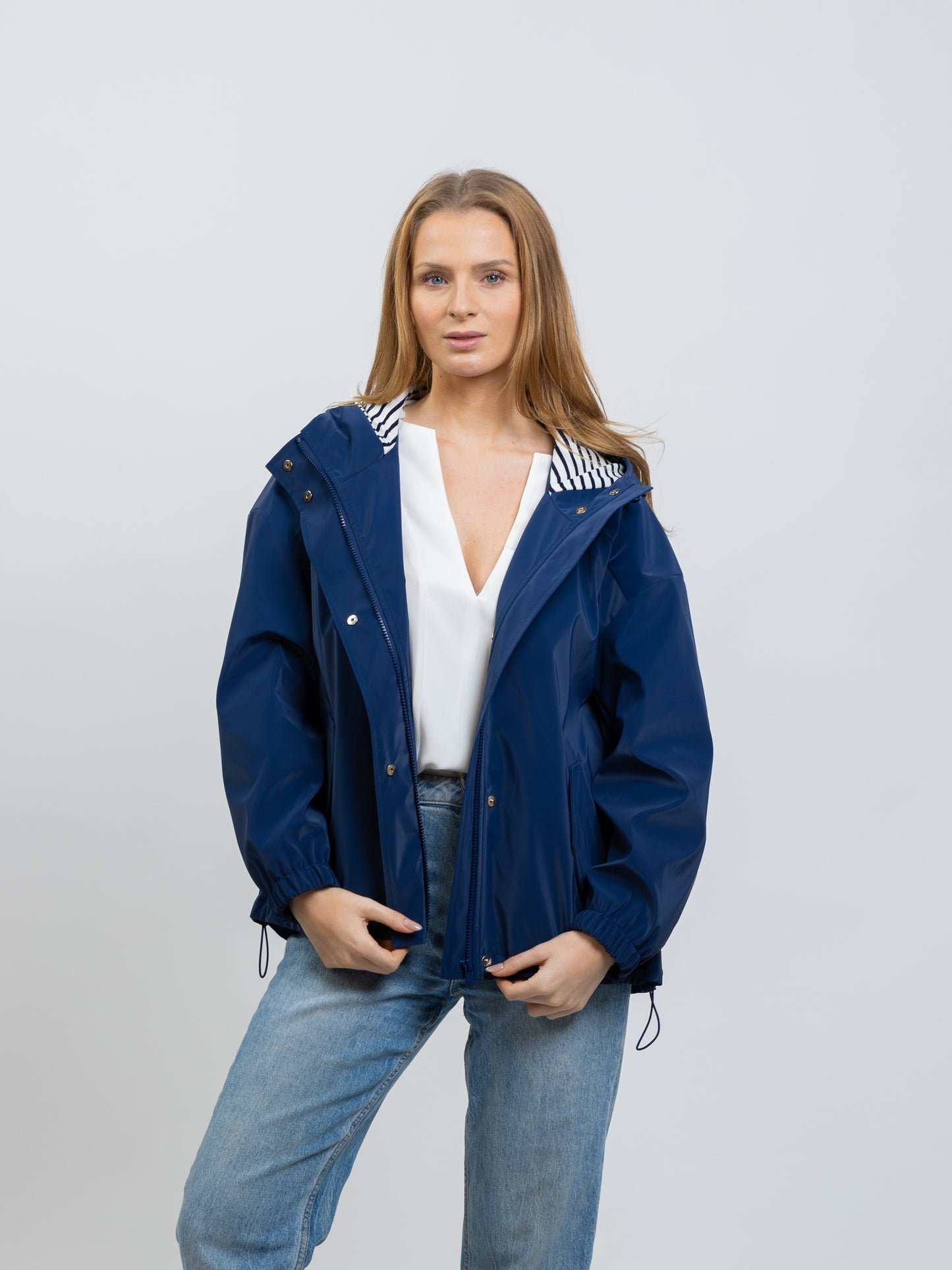 PARKA DE PLUIE À MOTIF RAYURES