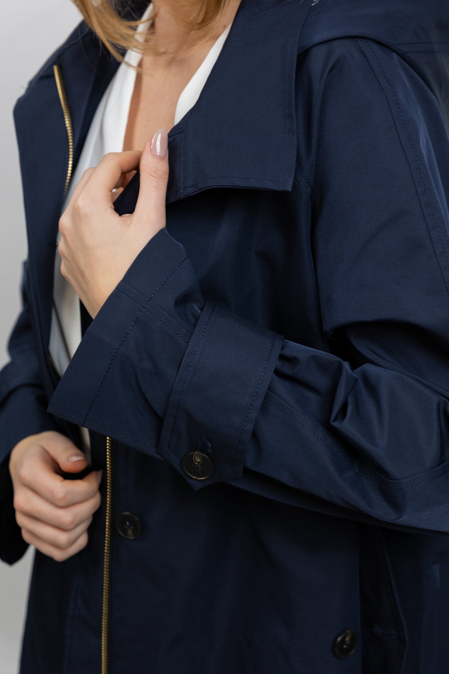 PARKA À CAPUCHE AVEC MOTIF CARREAUX