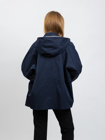 PARKA À CAPUCHE AVEC MOTIF CARREAUX