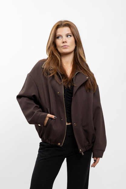 BLOUSON BOMBER A COL MONTANT