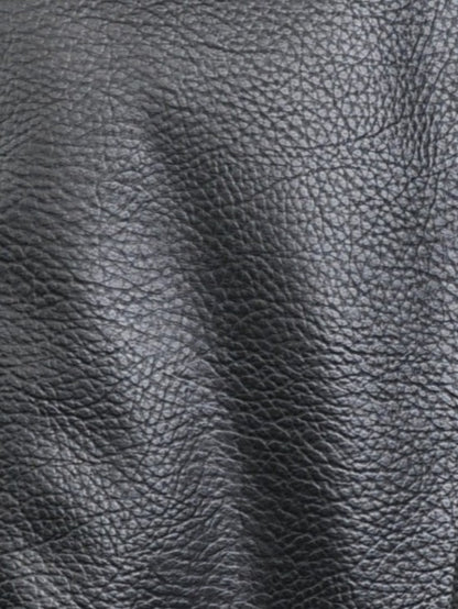 CAZADORA BIKER EFECTO PIEL GRANEADA DE DOBLE CUELLO