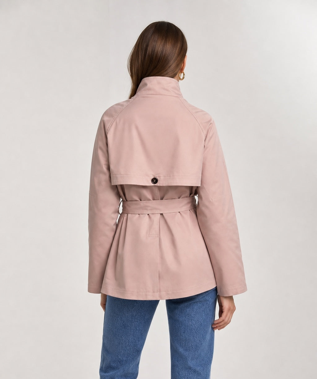 FITTED SHORT TRENCH COAT
