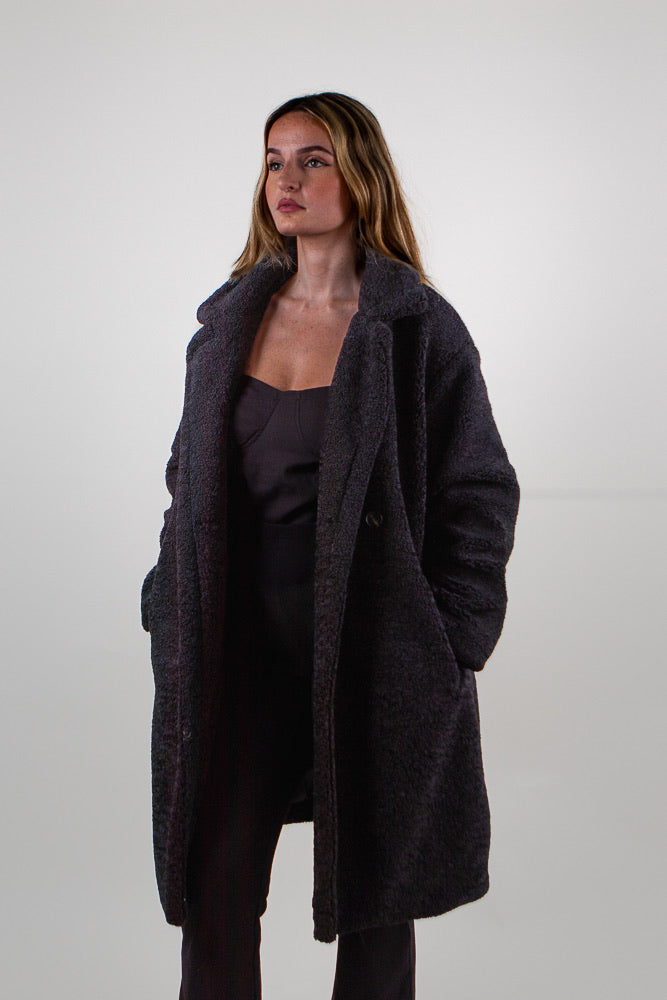 MANTEAU MI-LONG EN MOUMOUTE