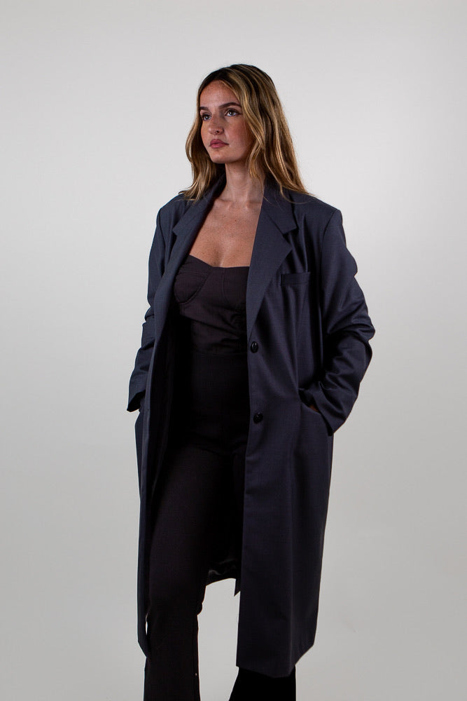 MANTEAU LÉGER LONG STYLE BLAZER