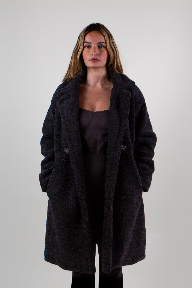 MANTEAU MI-LONG EN MOUMOUTE