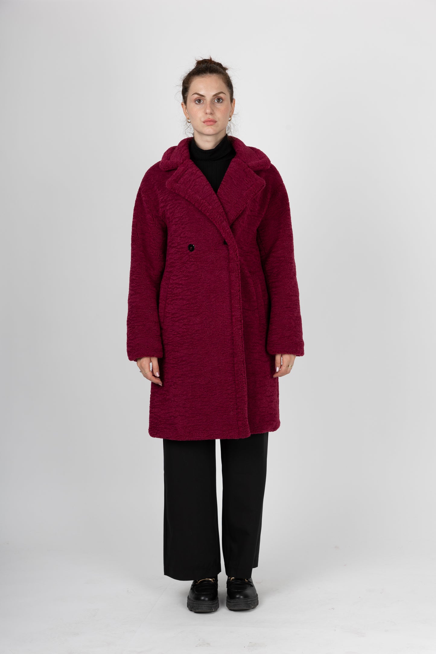 MANTEAU MI-LONG EN MOUMOUTE