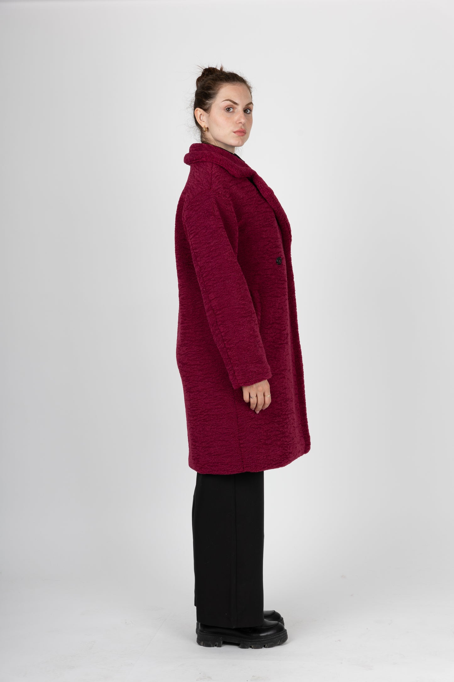MANTEAU MI-LONG EN MOUMOUTE