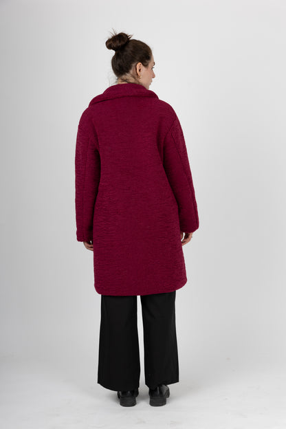 MANTEAU MI-LONG EN MOUMOUTE
