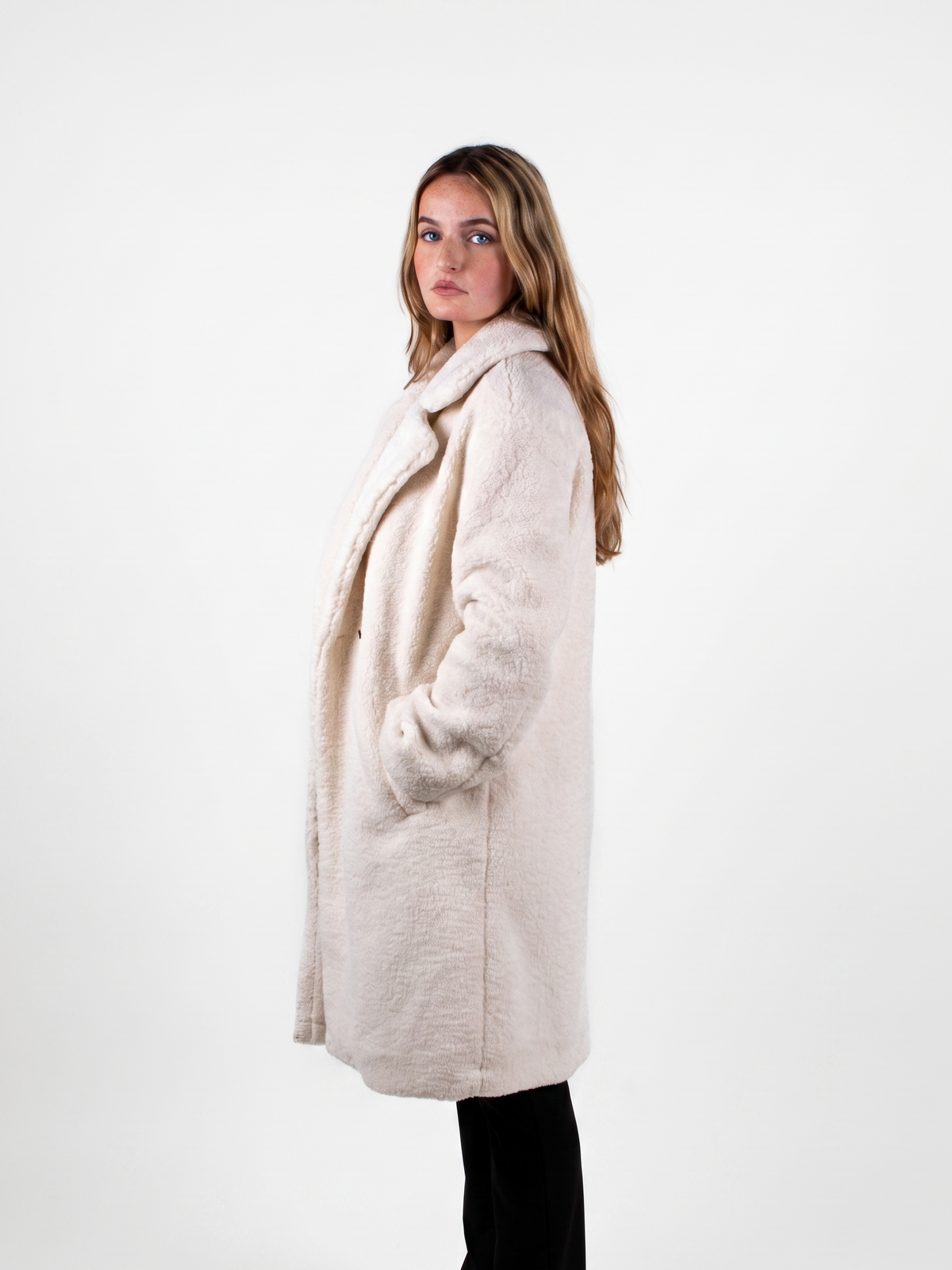 MANTEAU MI-LONG EN MOUMOUTE Femme - K-ZELL PARIS