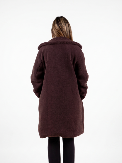 MANTEAU MI-LONG EN MOUMOUTE Femme - K-ZELL PARIS