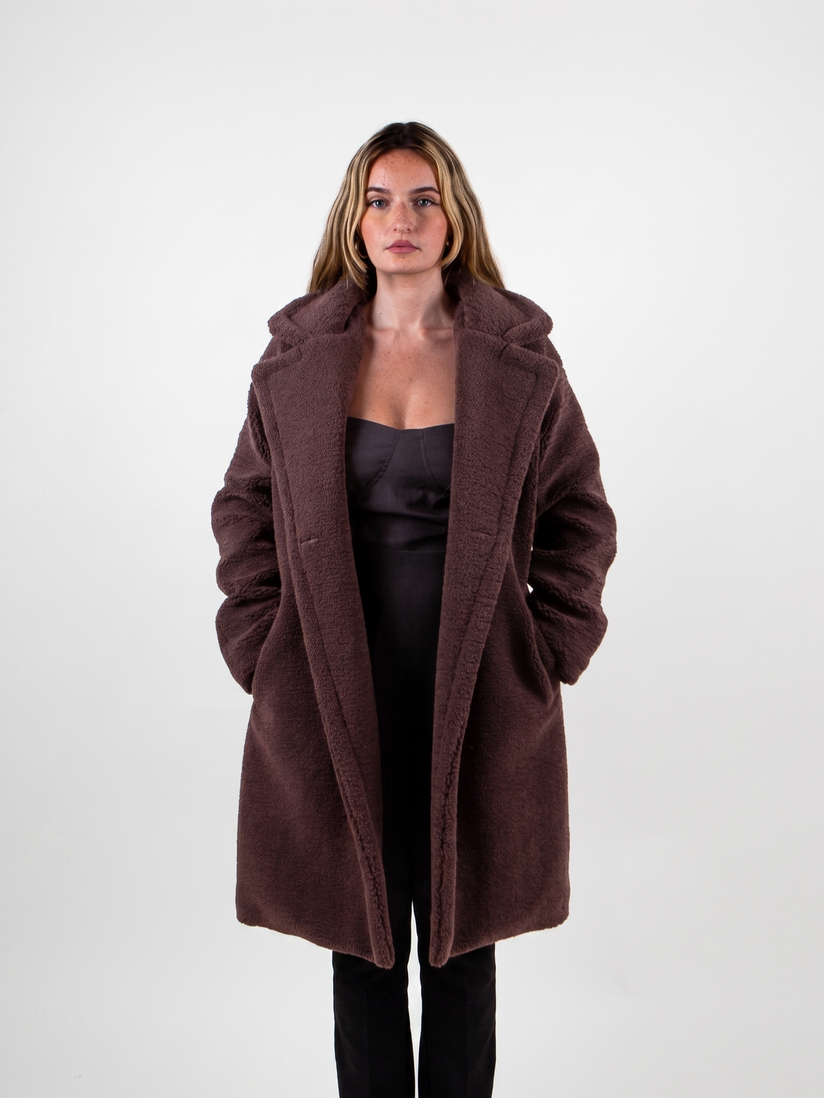 MANTEAU MI-LONG EN MOUMOUTE Femme - K-ZELL PARIS
