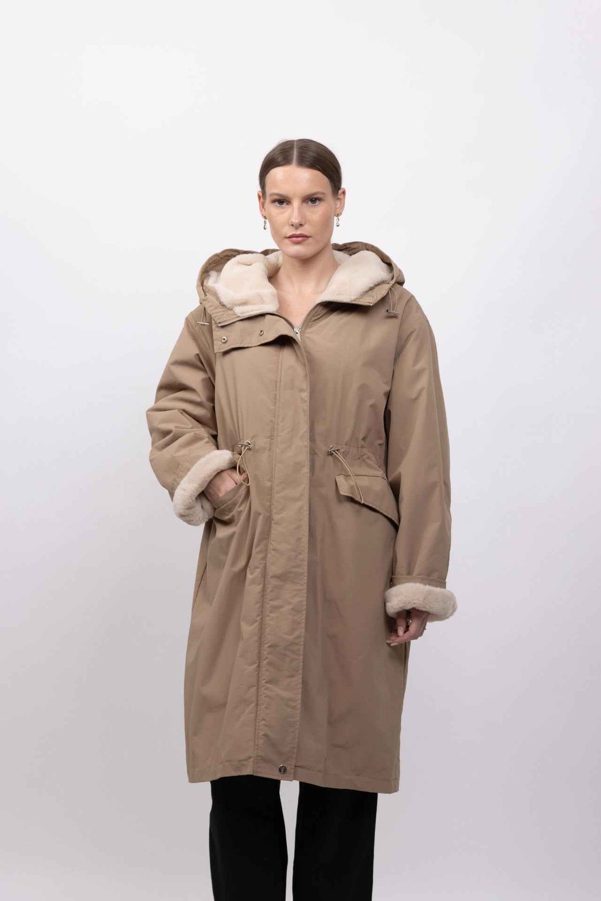 PARKA À CAPUCHE EN FAUSSE FOURRURE Femme - K-ZELL PARIS