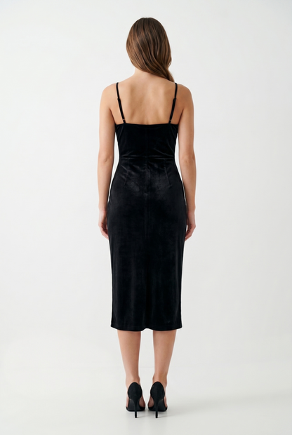 ROBE MIDI EN VELOURS