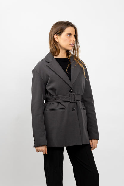 BLAZER MI-LONG Á CEINTURE