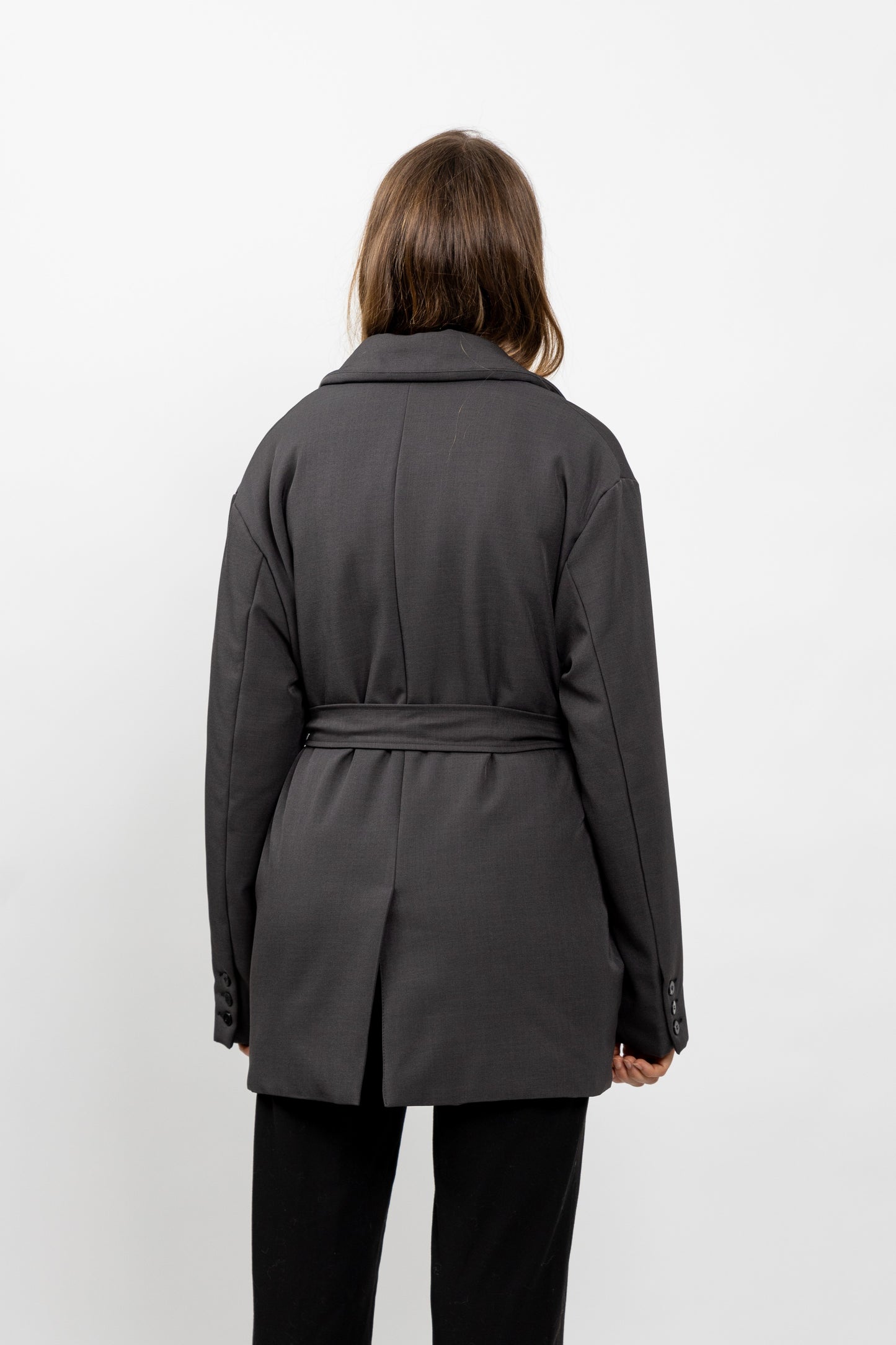 BLAZER MI-LONG Á CEINTURE