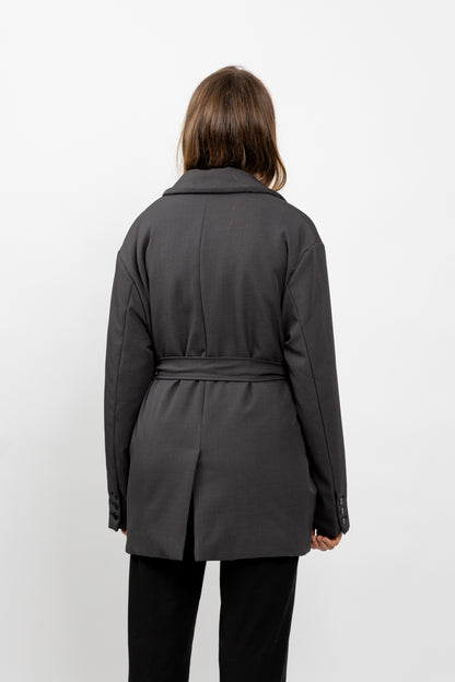 BLAZER MI-LONG Á CEINTURE