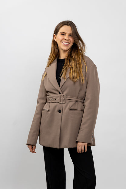 BLAZER MI-LONG Á CEINTURE