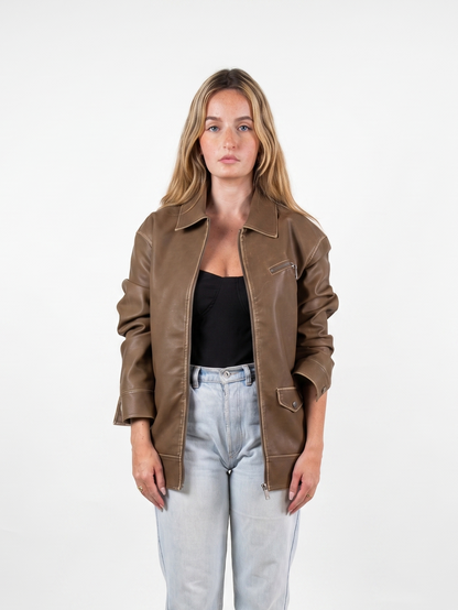 VESTE VINTAGE EN SIMILICUIR