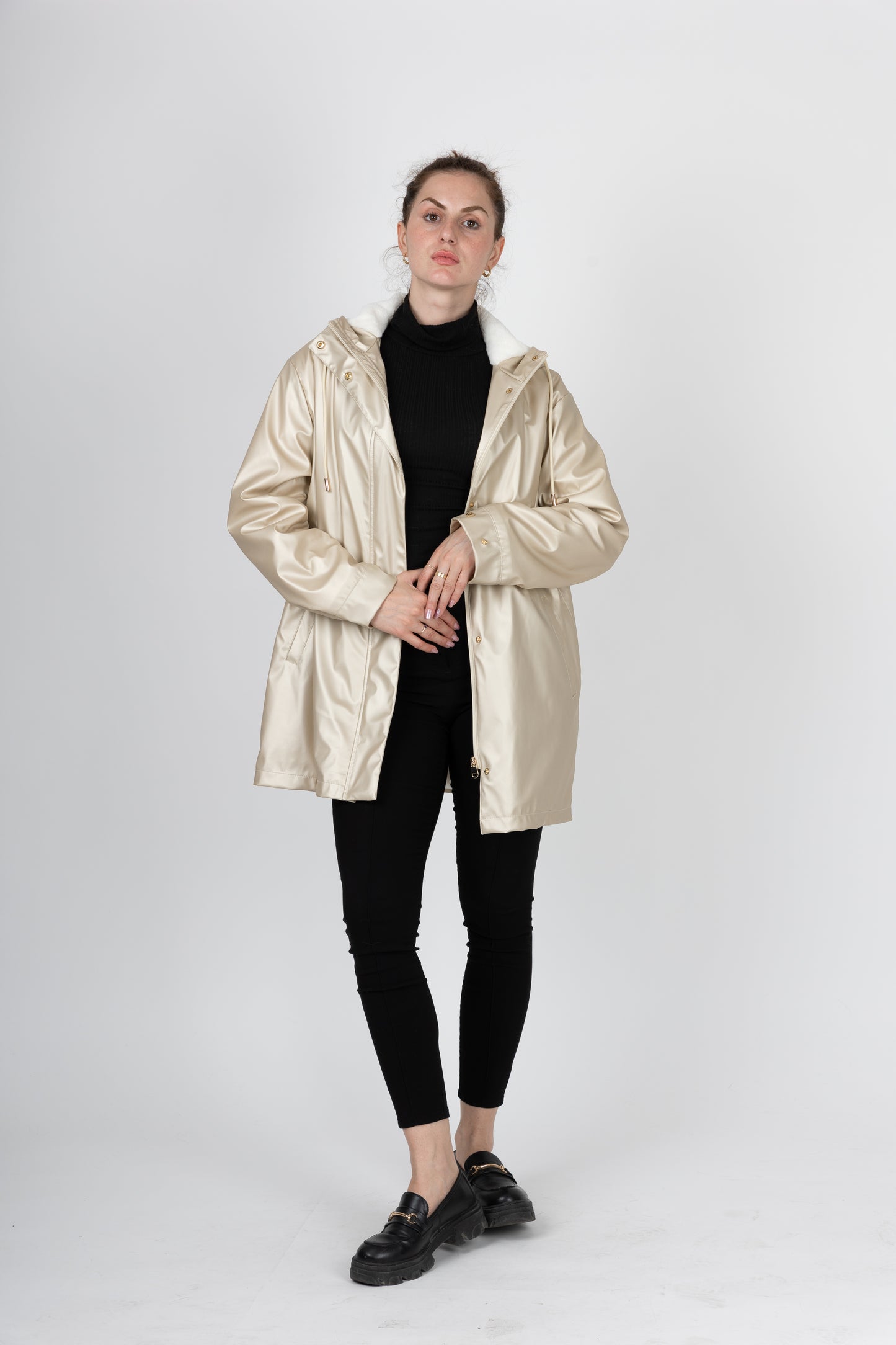 PARKA IMPERMÉABLE A CAPUCHE INTÉRIEUR FAUSSE FOURRURE