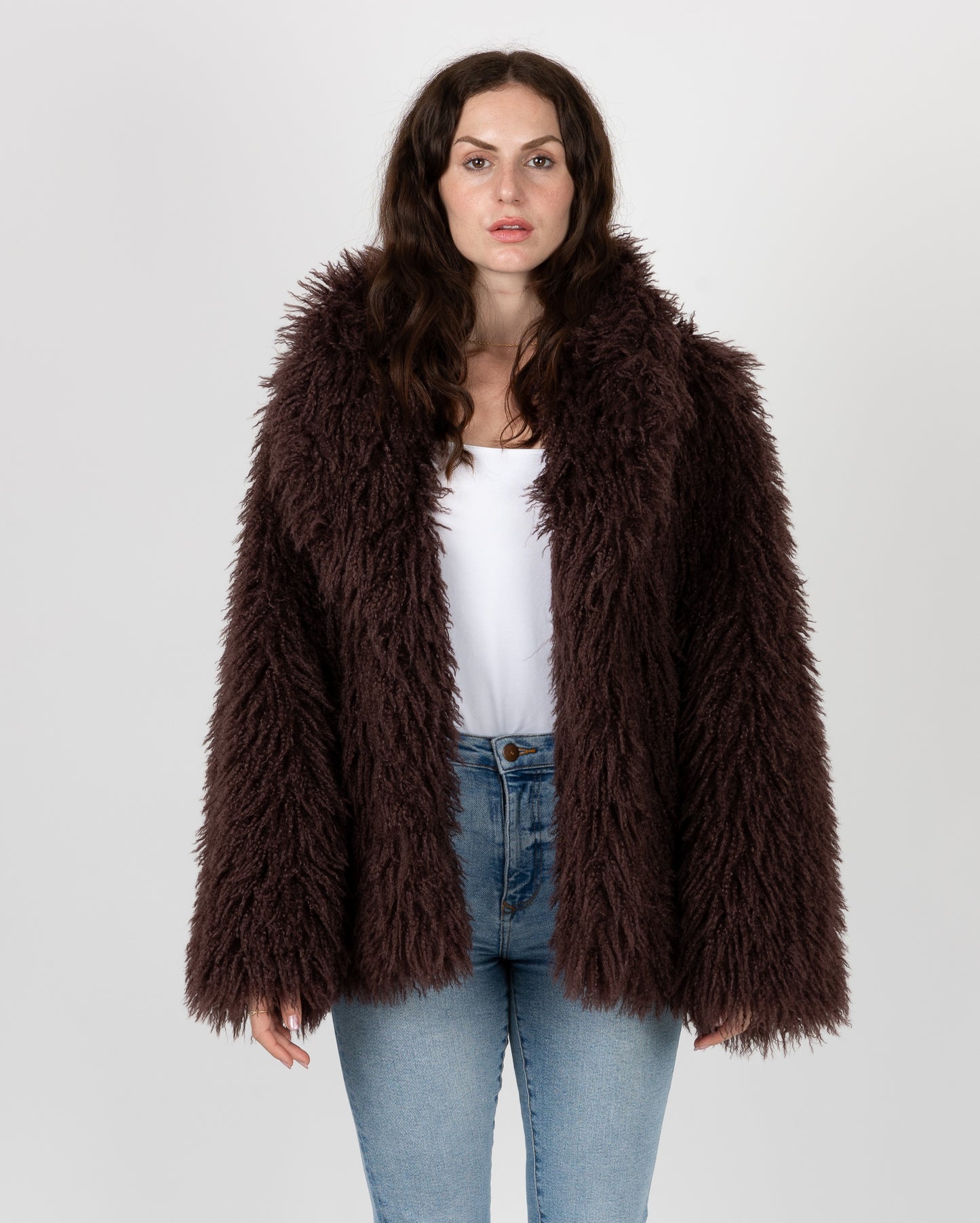 MANTEAU FLUFFY EN FAUSSE FOURRURE