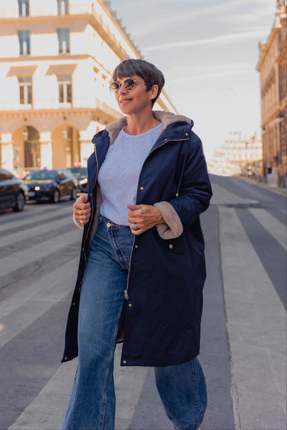 PARKA Á CAPUCHE INTÉRIEUR FAUSSE FOURRURE