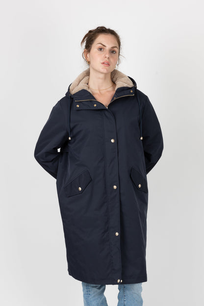 PARKA Á CAPUCHE INTÉRIEUR FAUSSE FOURRURE