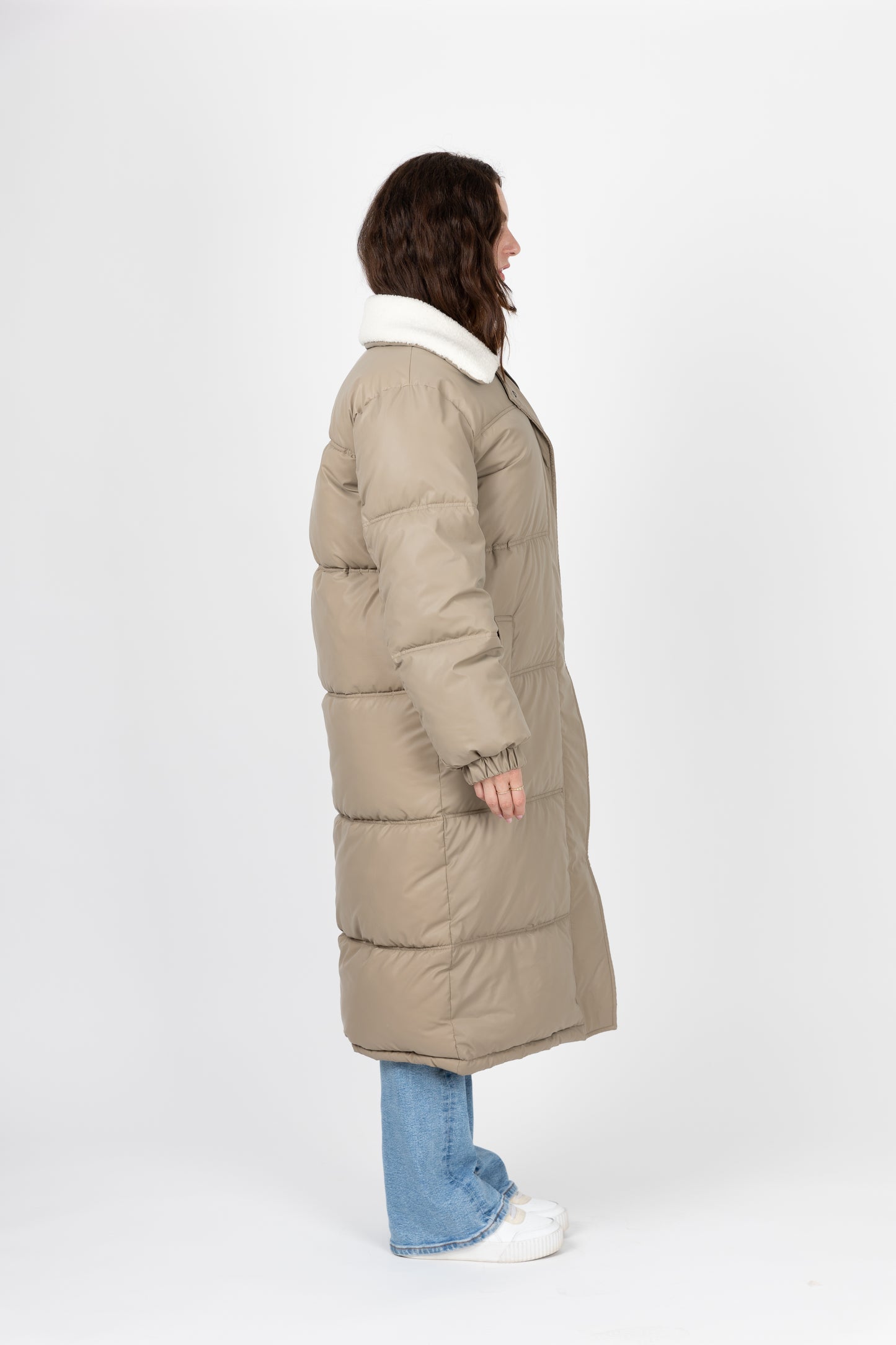 DOUDOUNE MATELASSÉE COL EFFET MOUTON