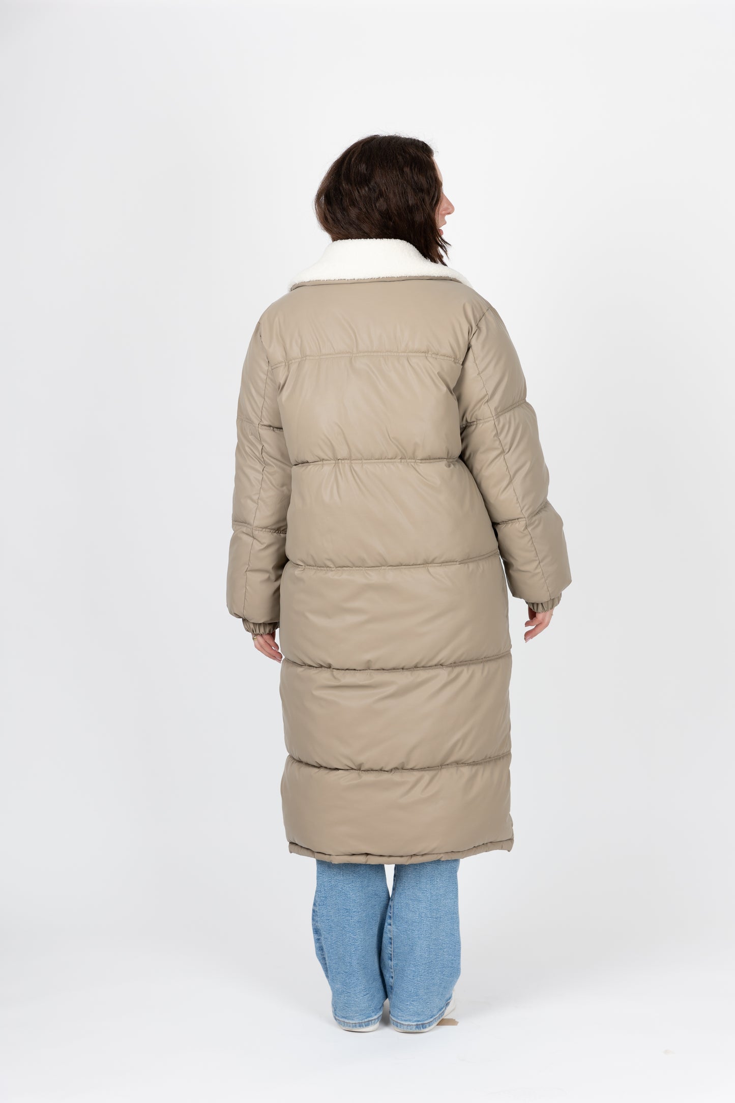 DOUDOUNE MATELASSÉE COL EFFET MOUTON