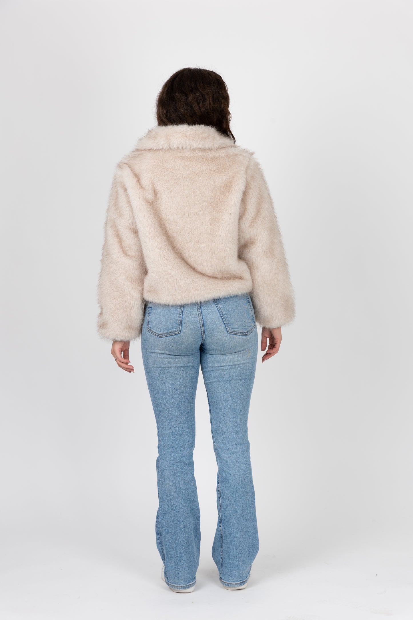 VESTE A ZIP EN FAUSSE FOURRURE