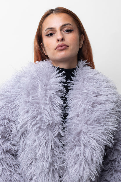 MANTEAU LONG EN FAUSSE FOURRURE