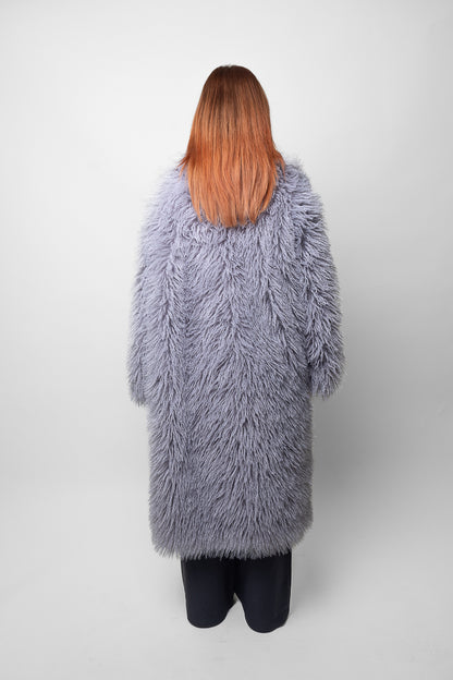 MANTEAU LONG EN FAUSSE FOURRURE