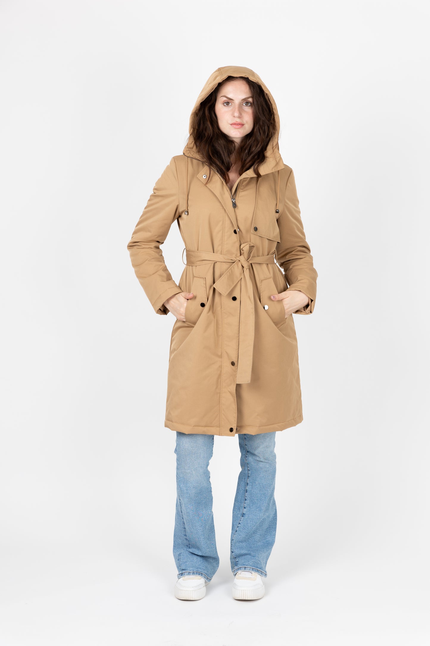 PARKA STYLE TRENCH À CAPUCHE