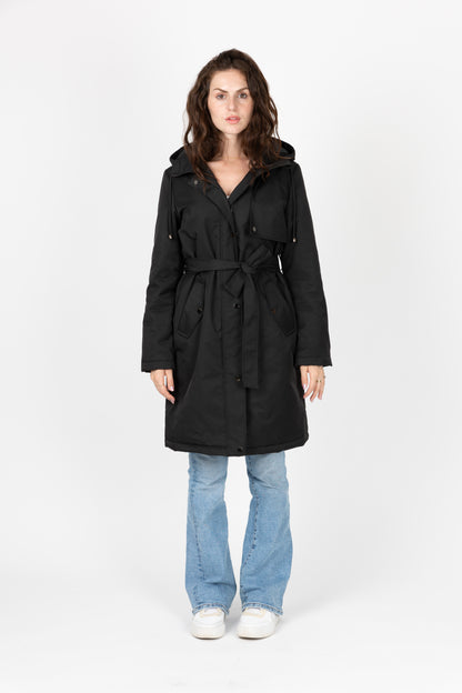 PARKA STYLE TRENCH À CAPUCHE